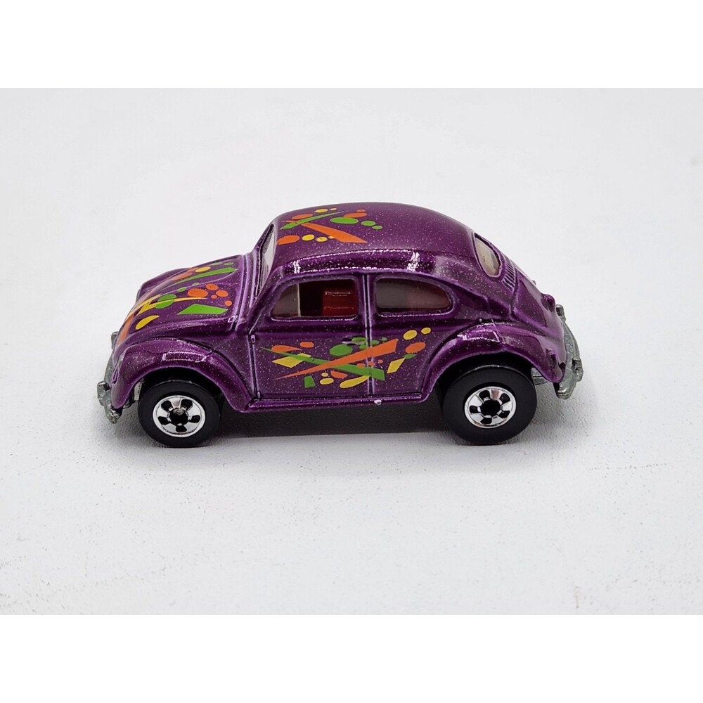 Vintage 1988 Volkswagen VW Beetle Bug Purple Diecast Car